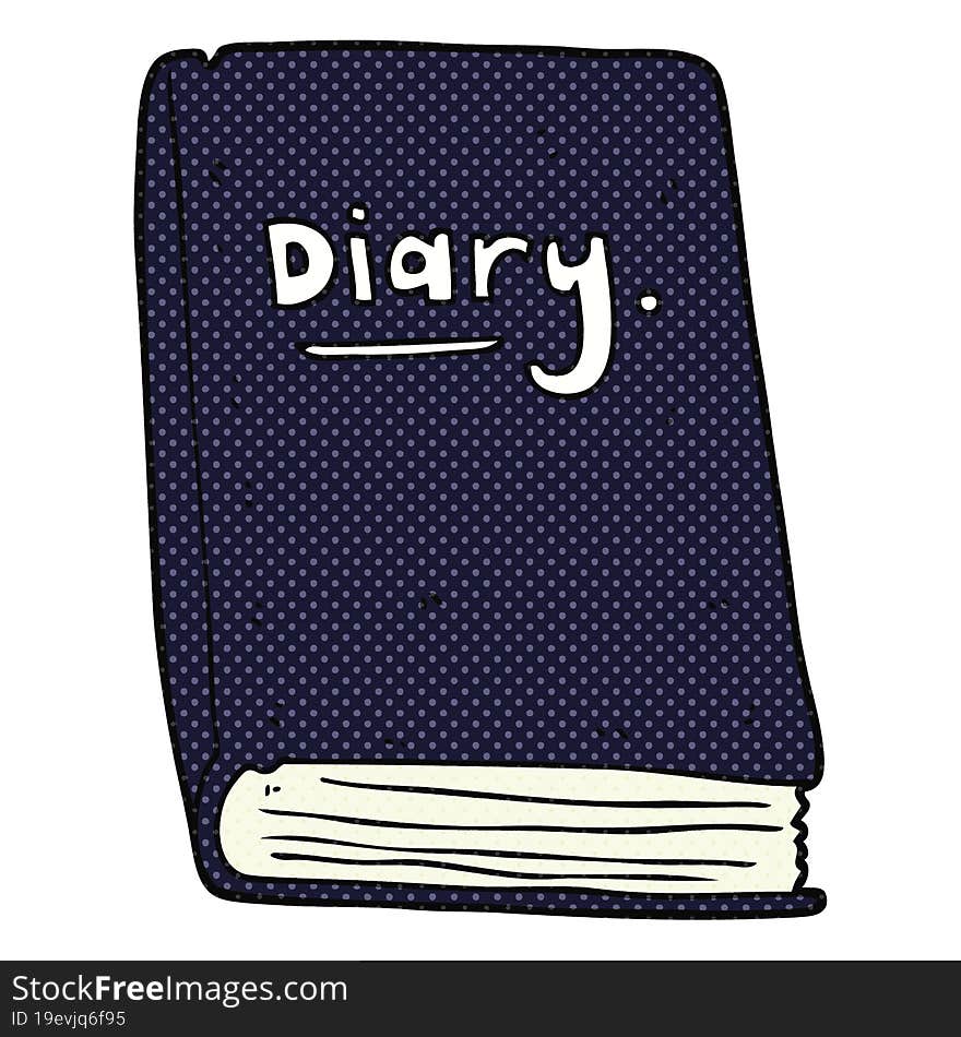 freehand drawn cartoon diary