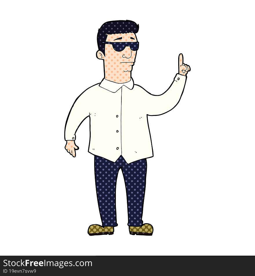 cartoon man wearing sunglasses