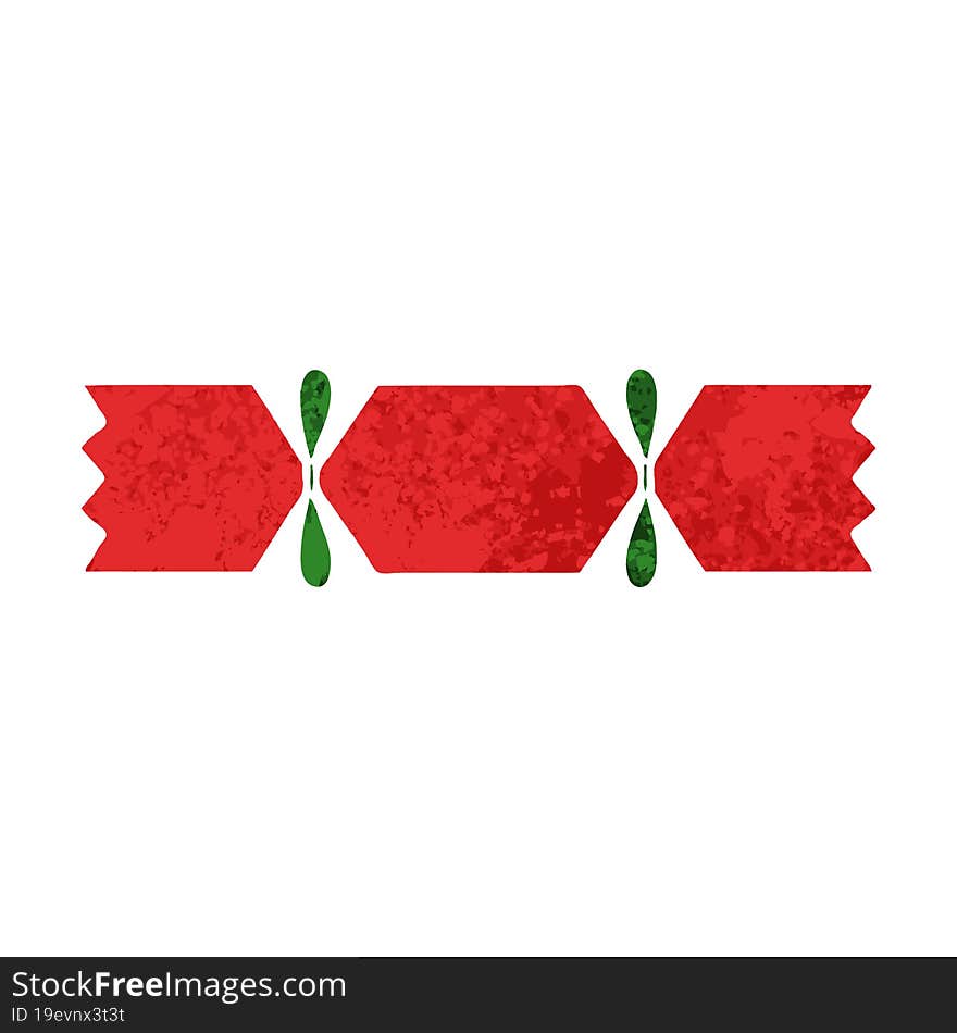 retro illustration style cartoon of a christmas cracker