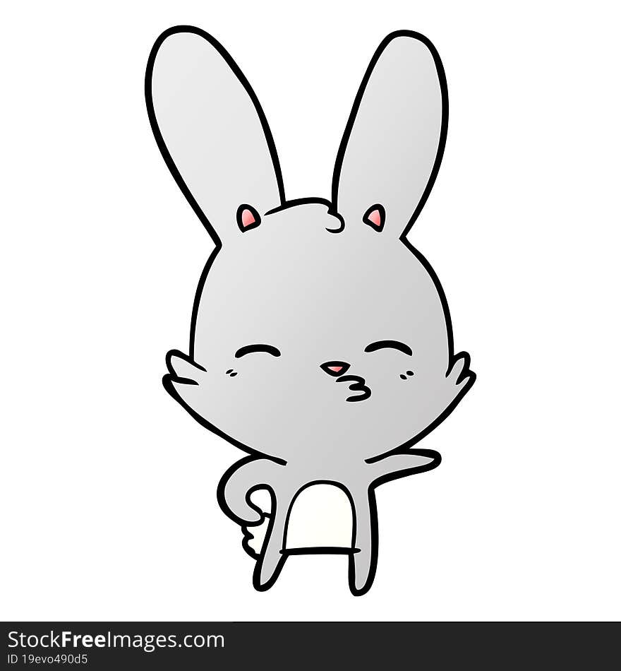 curious bunny cartoon. curious bunny cartoon