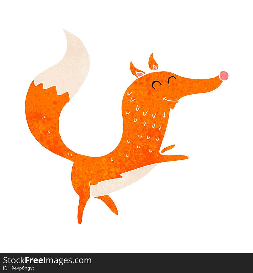 cartoon happy fox