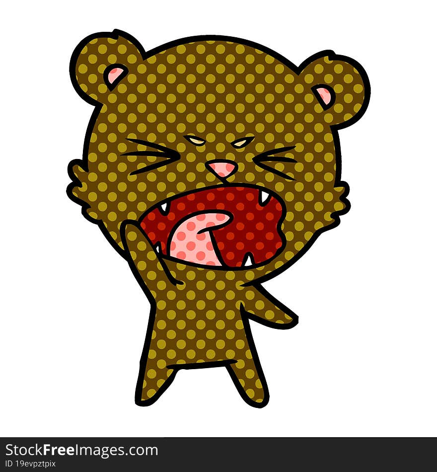 angry cartoon bear. angry cartoon bear