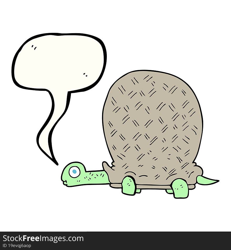 speech bubble cartoon tortoise