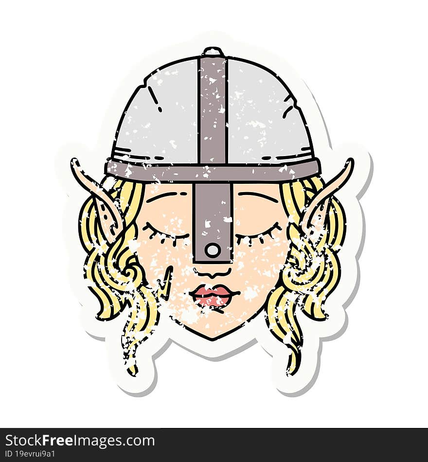 elf character grunge sticker