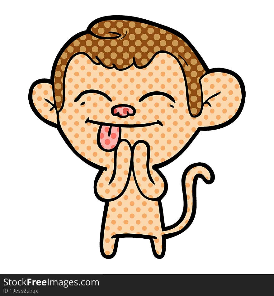 funny cartoon monkey. funny cartoon monkey