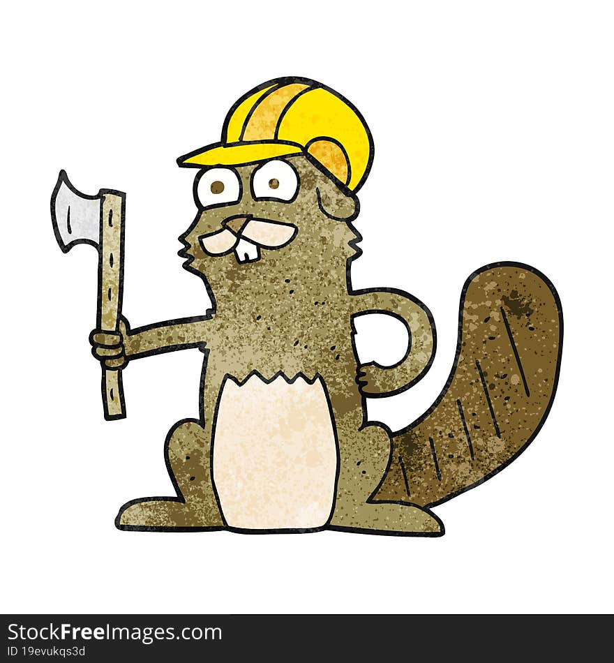 Textured Cartoon Beaver