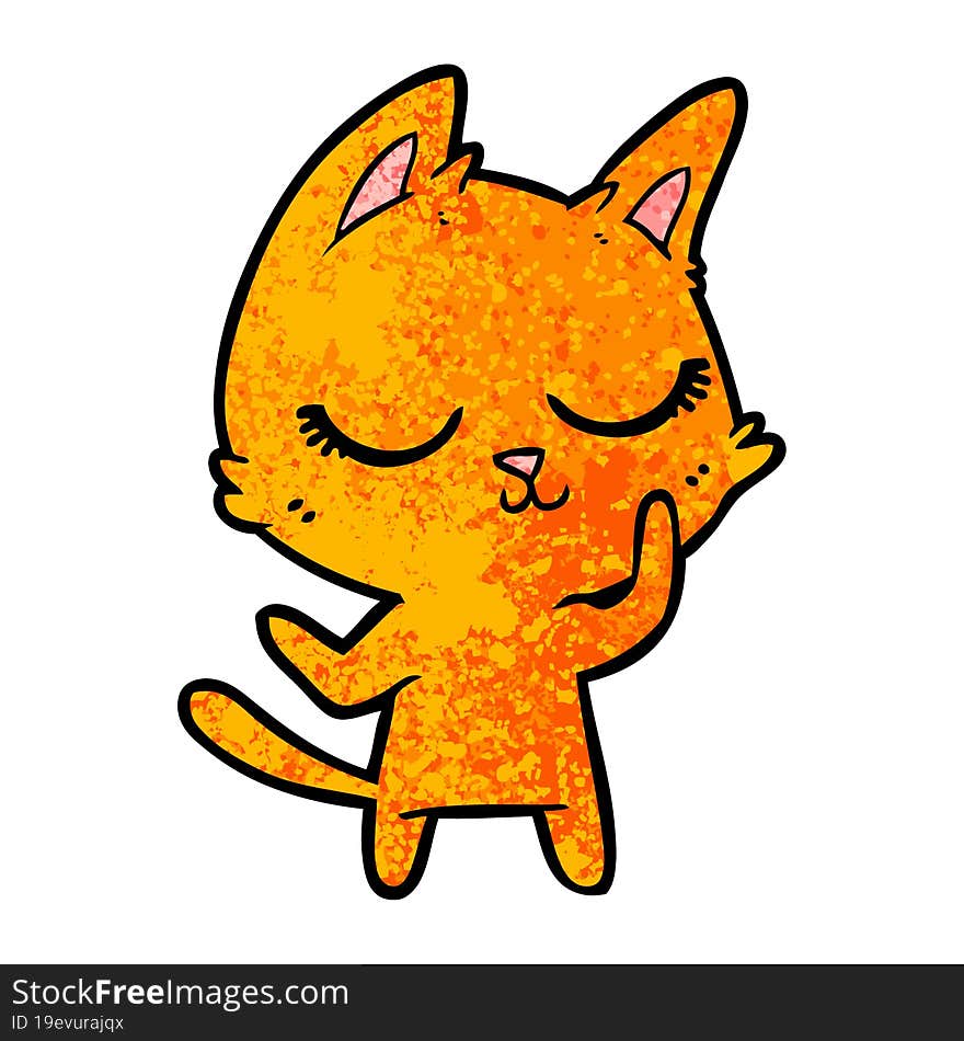 calm cartoon cat. calm cartoon cat