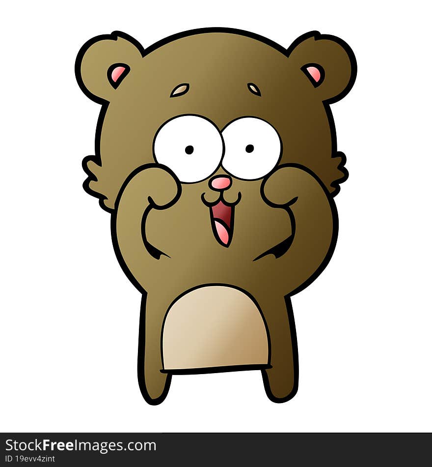 laughing teddy  bear cartoon. laughing teddy  bear cartoon