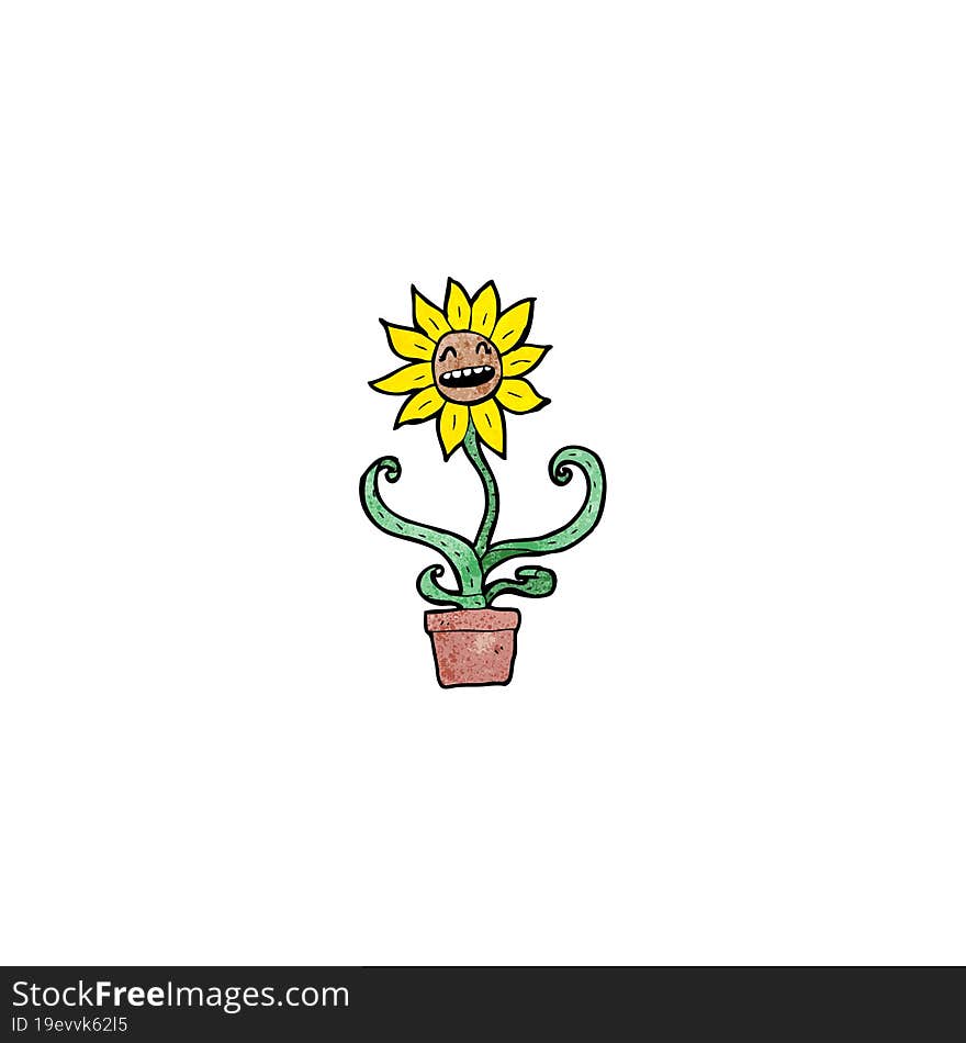 Sunflower Cartoon Character