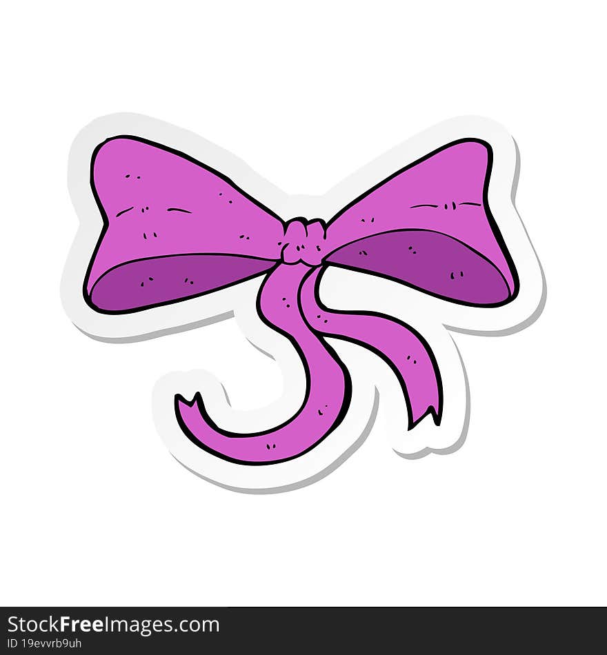 sticker of a cartoon bow