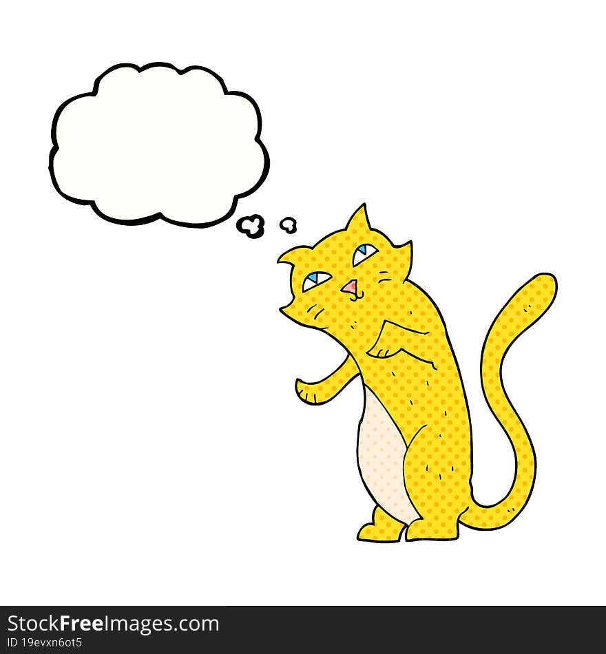 Thought Bubble Cartoon Cat