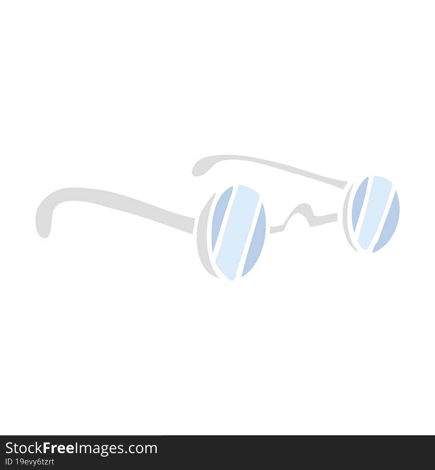 flat color illustration of spectacles. flat color illustration of spectacles