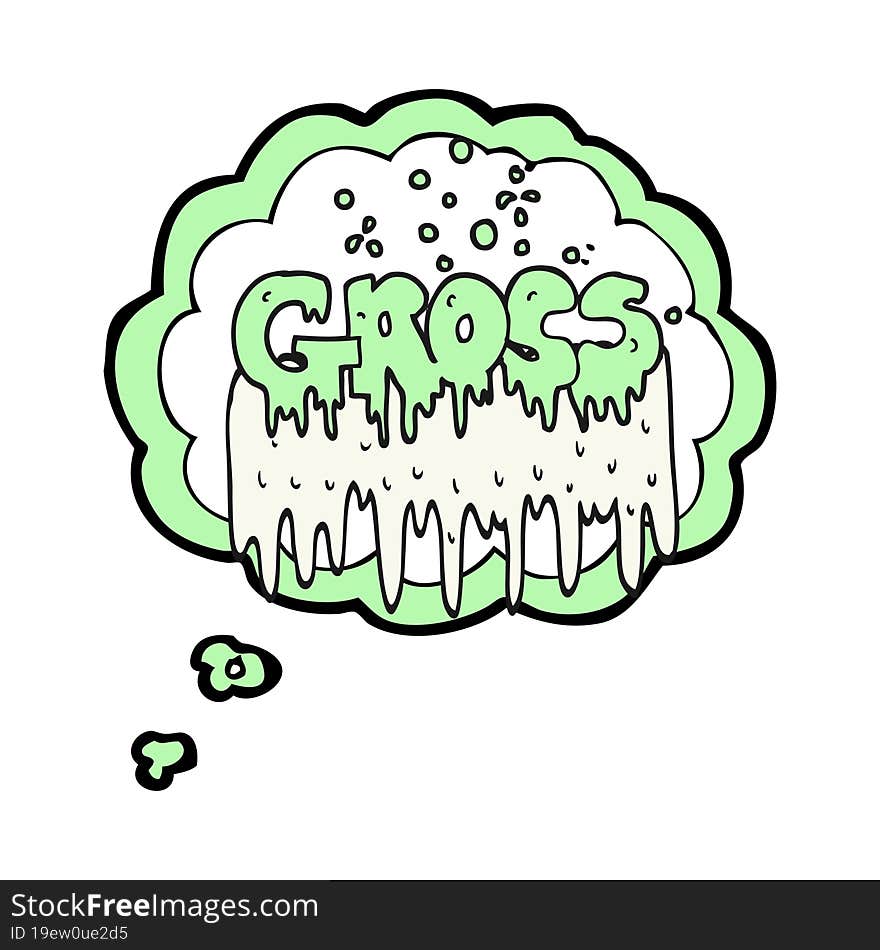 Thought Bubble Cartoon Gross Symbol