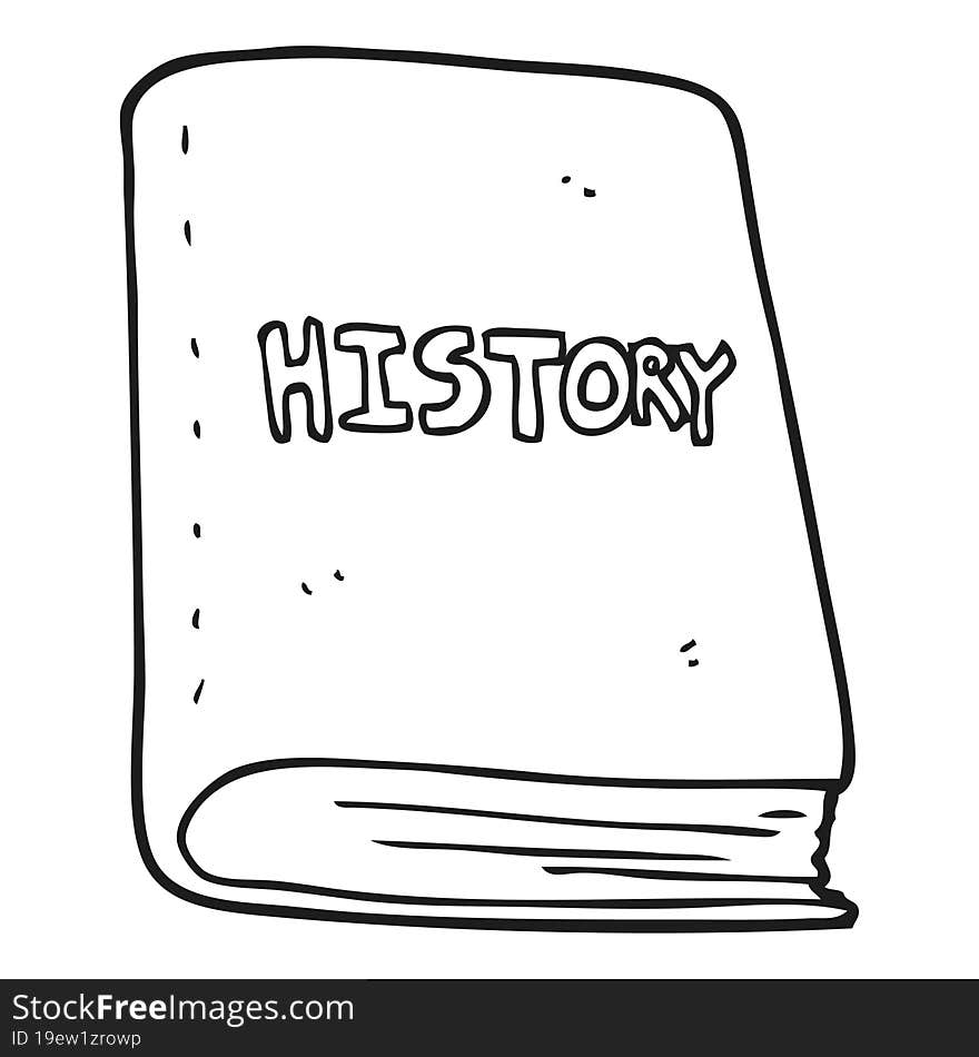 Black And White Cartoon History Book