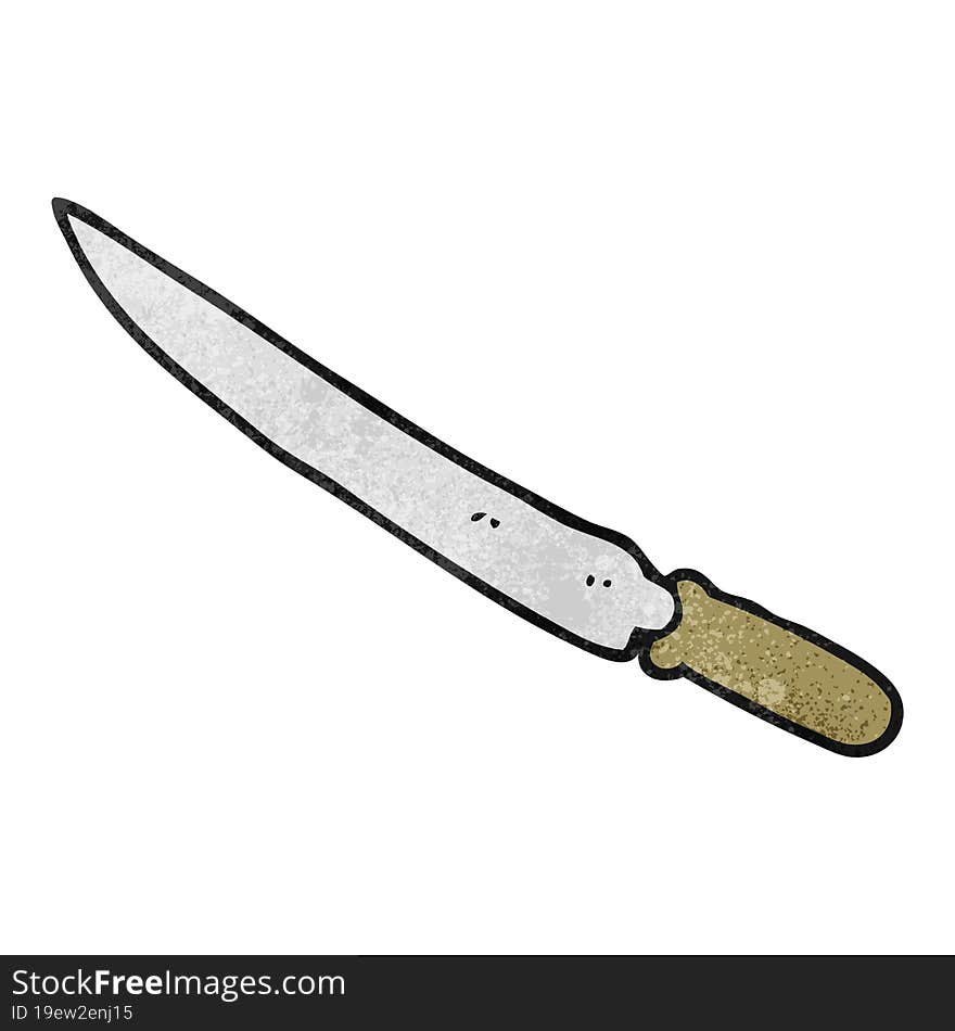 textured cartoon kitchen knife