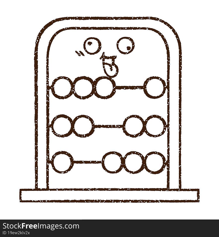 Abacus Charcoal Drawing