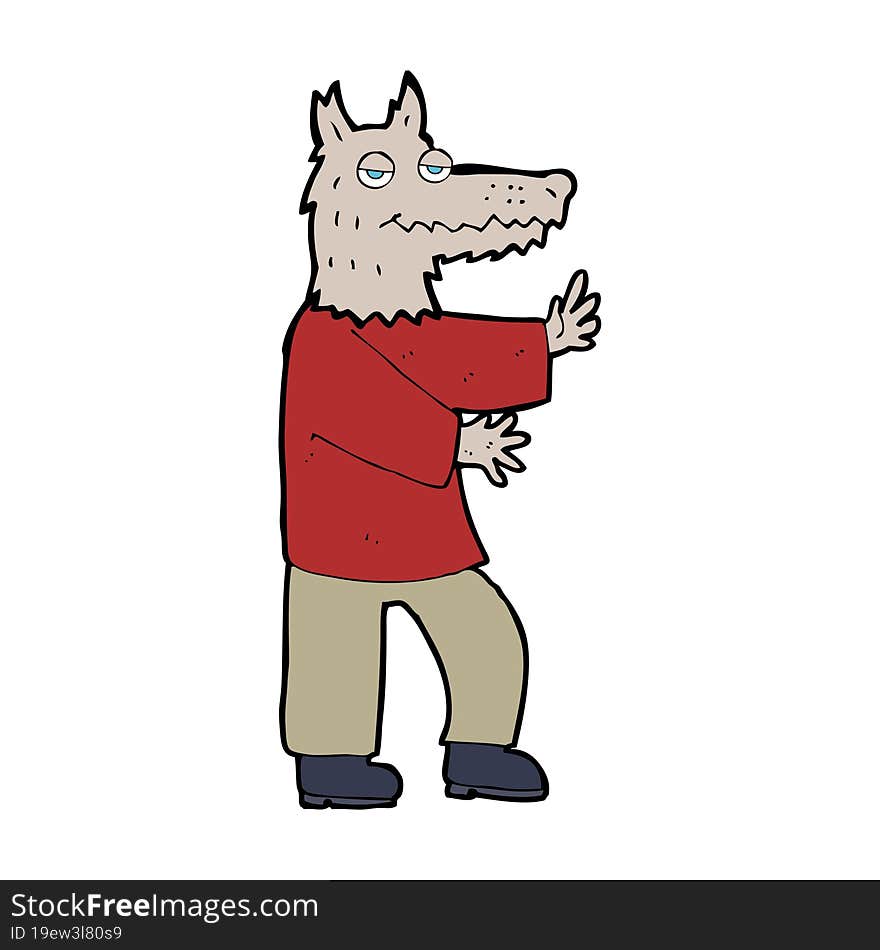 cartoon werewolf