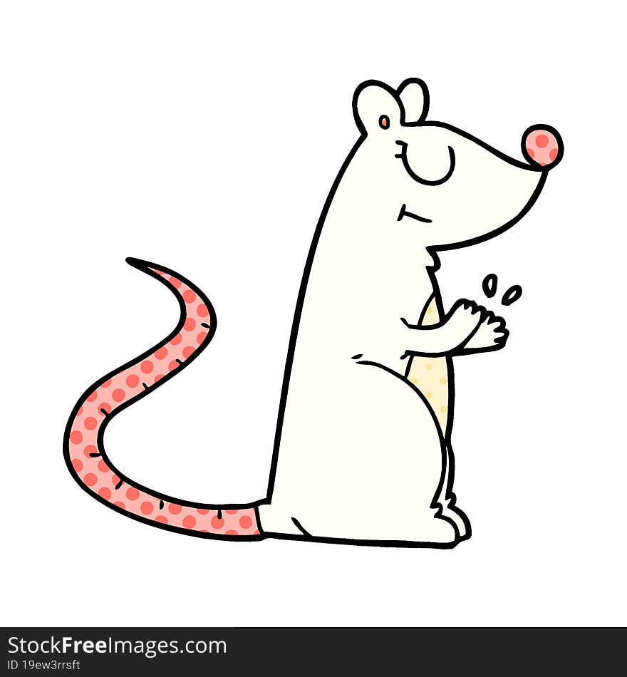 cartoon white mouse. cartoon white mouse