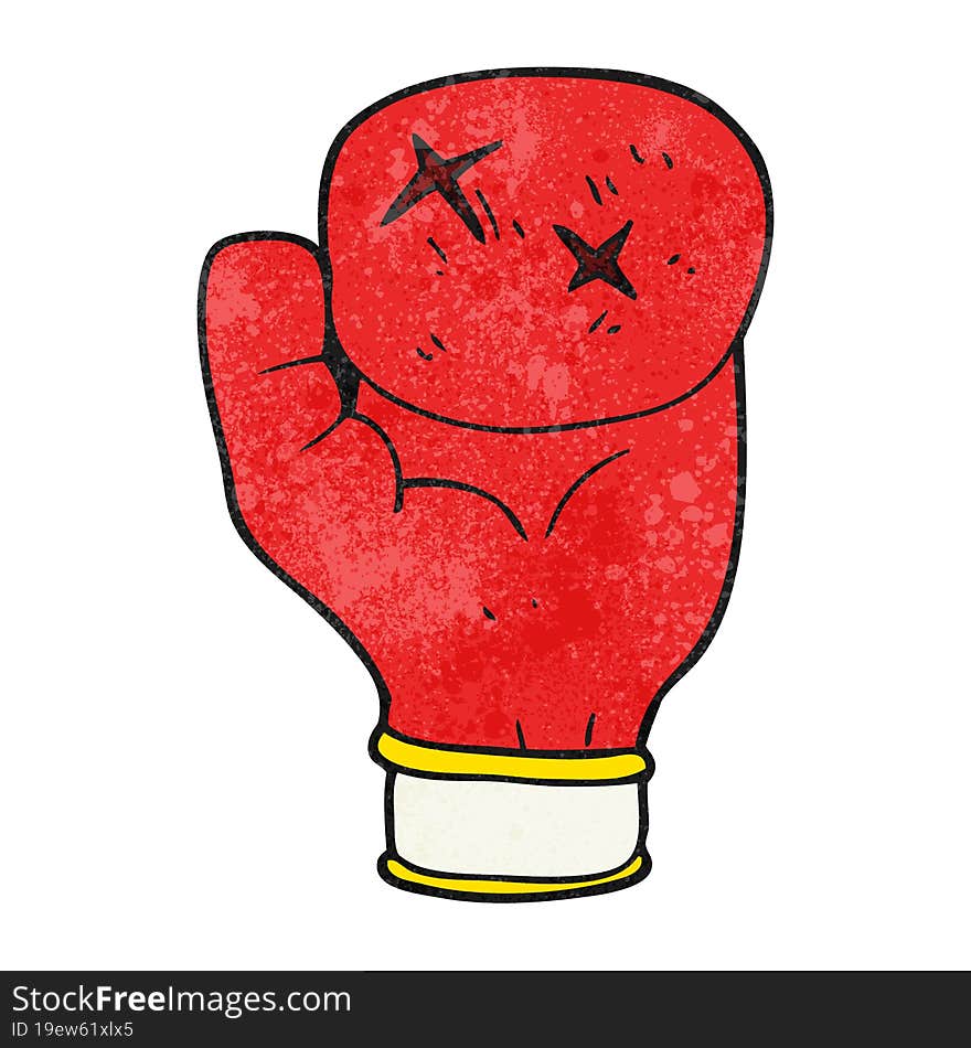 textured cartoon boxing glove