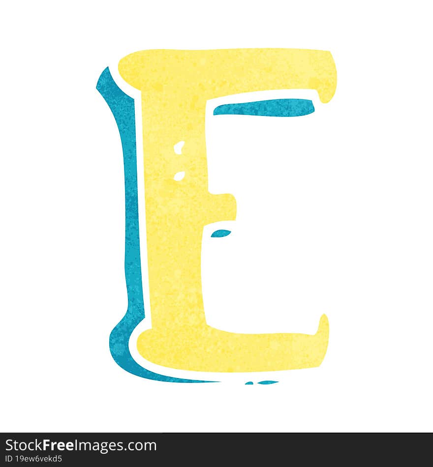 cartoon letter E