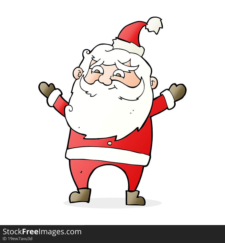 cartoon happy santa claus