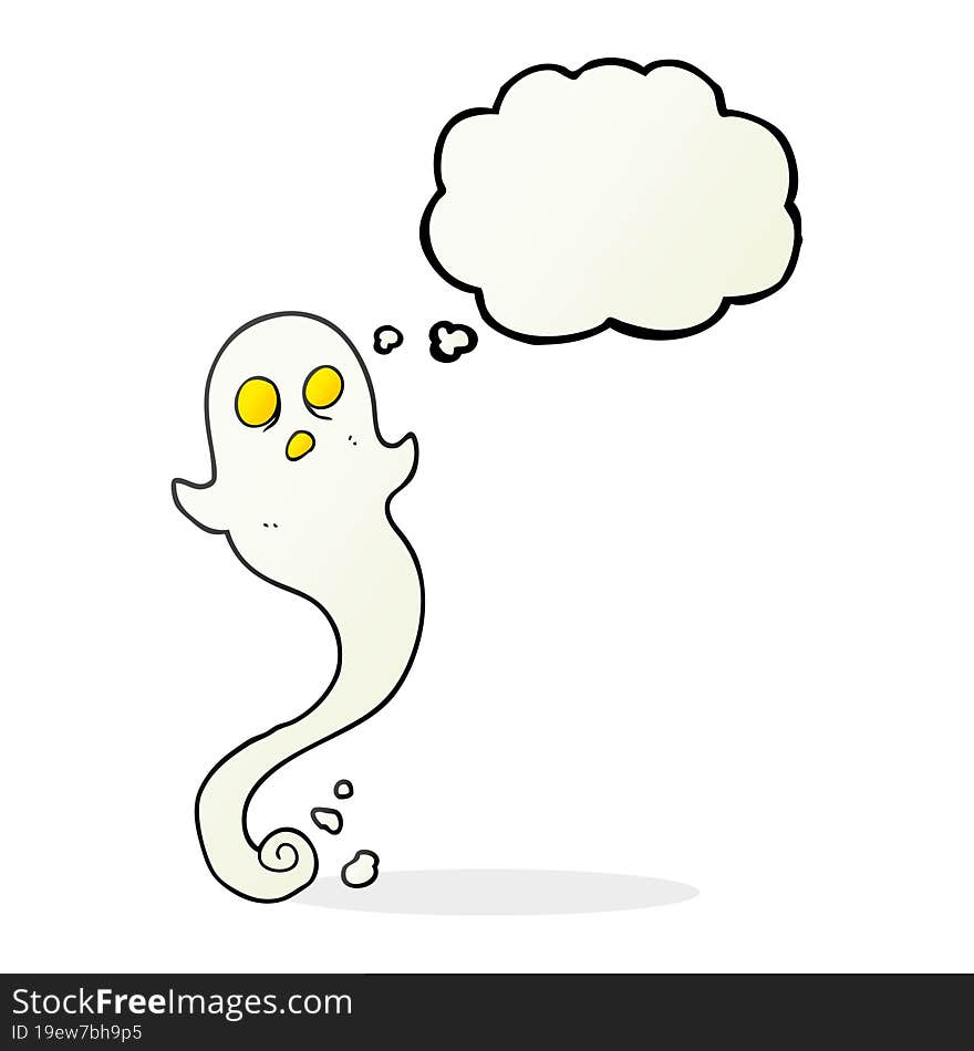 thought bubble cartoon halloween ghost