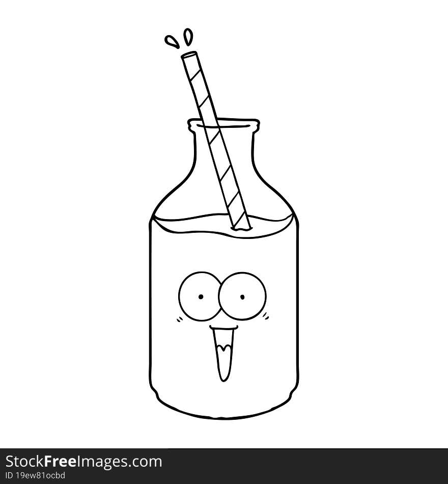 happy carton milk bottle with straw. happy carton milk bottle with straw