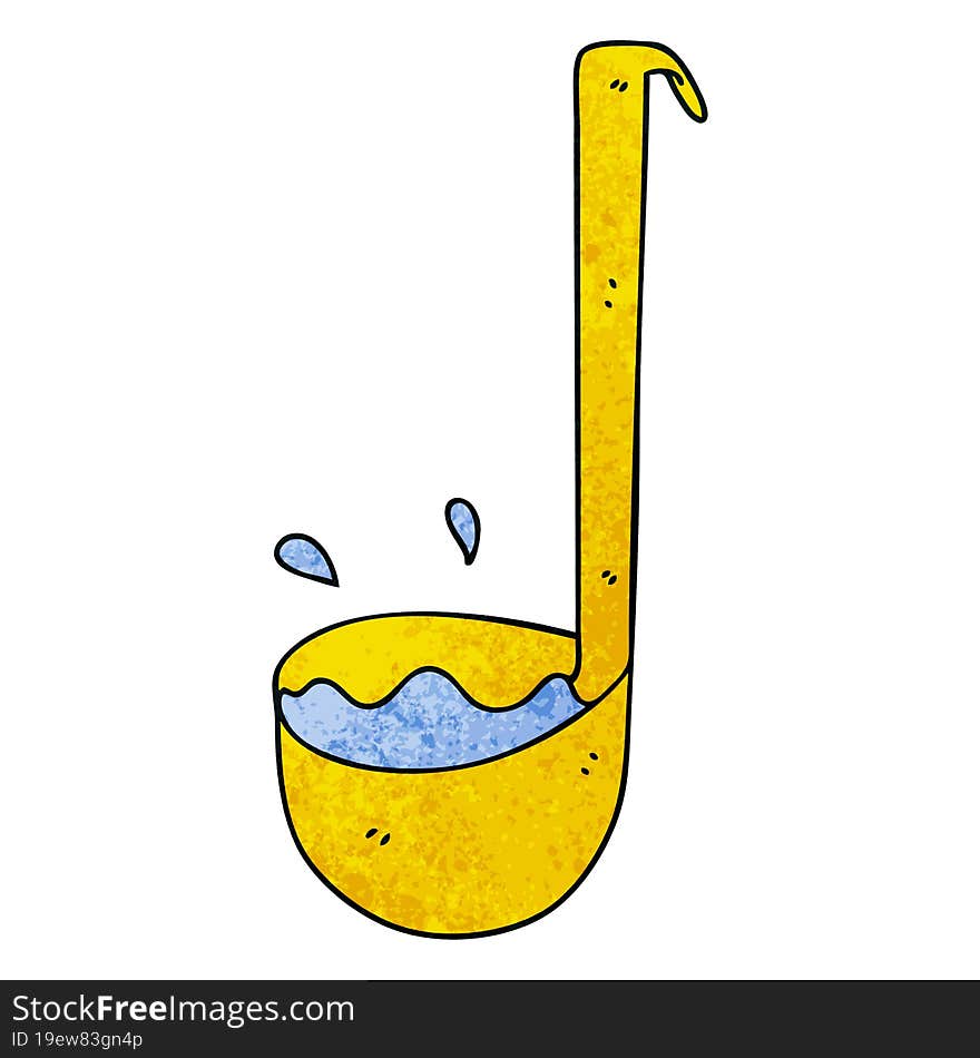 quirky hand drawn cartoon ladle