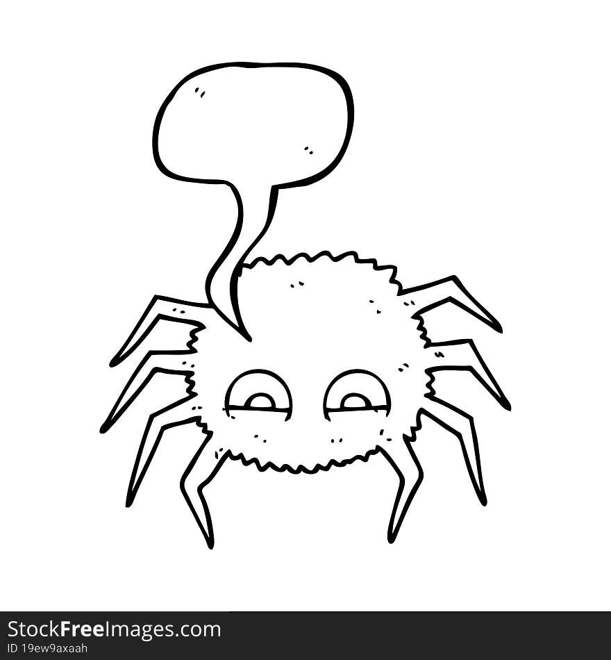 Speech Bubble Cartoon Spider