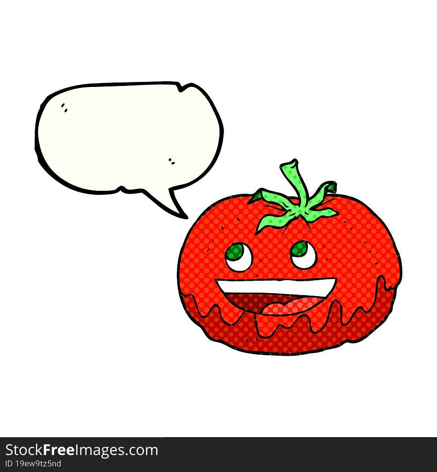 Comic Book Speech Bubble Cartoon Tomato