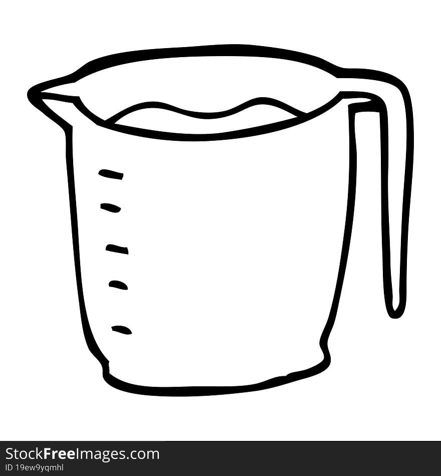 Line Drawing Cartoon Jug