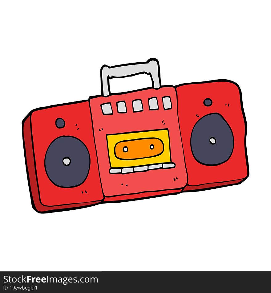 cartoon radio cassette player