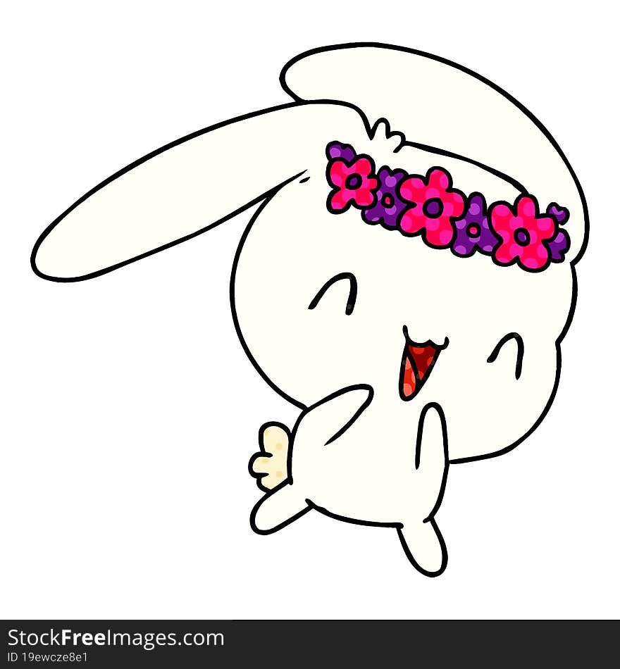 Cartoon Kawaii Cute Furry Bunny