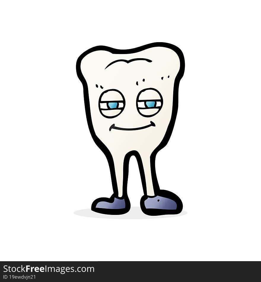 cartoon smiling tooth