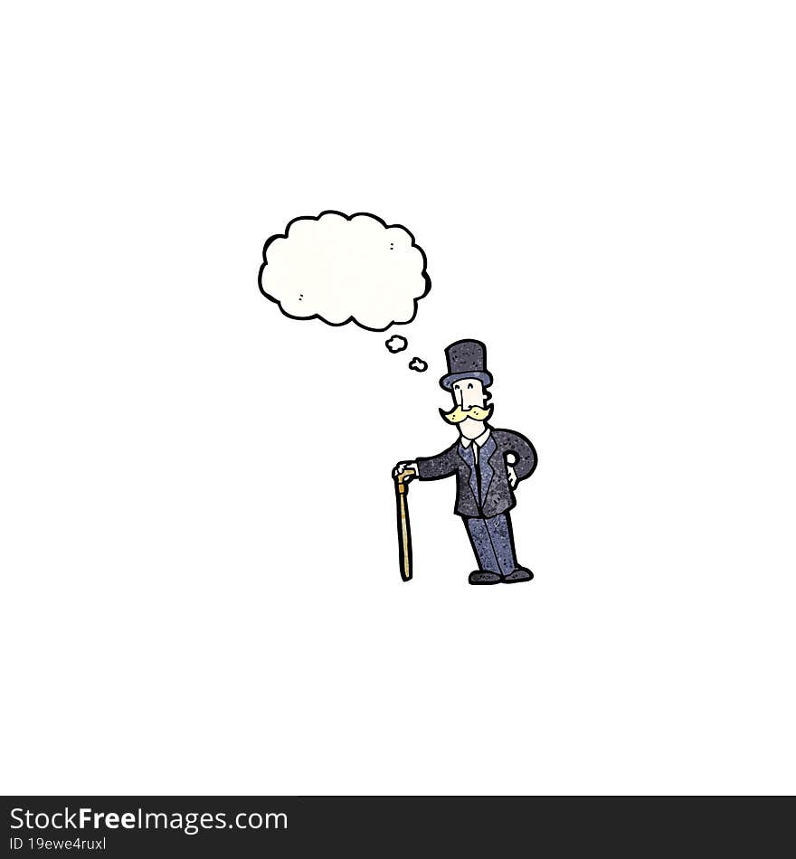 cartoon victorian man