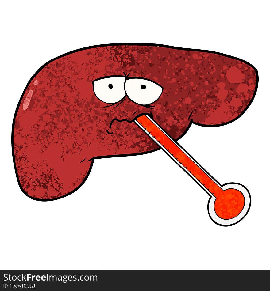 cartoon unhealthy liver. cartoon unhealthy liver