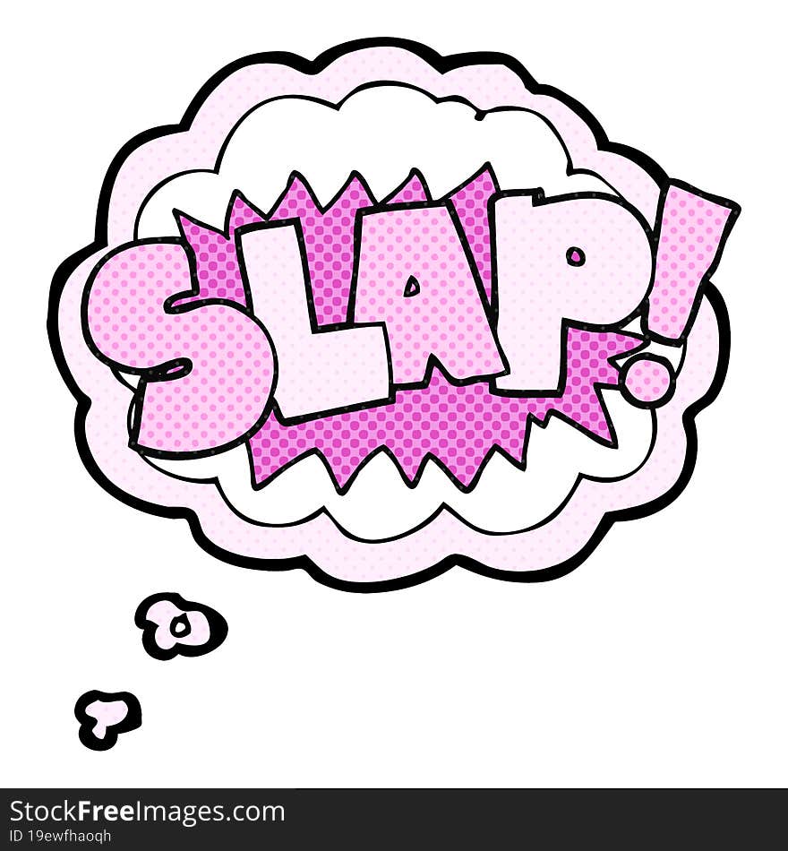 thought bubble cartoon slap symbol