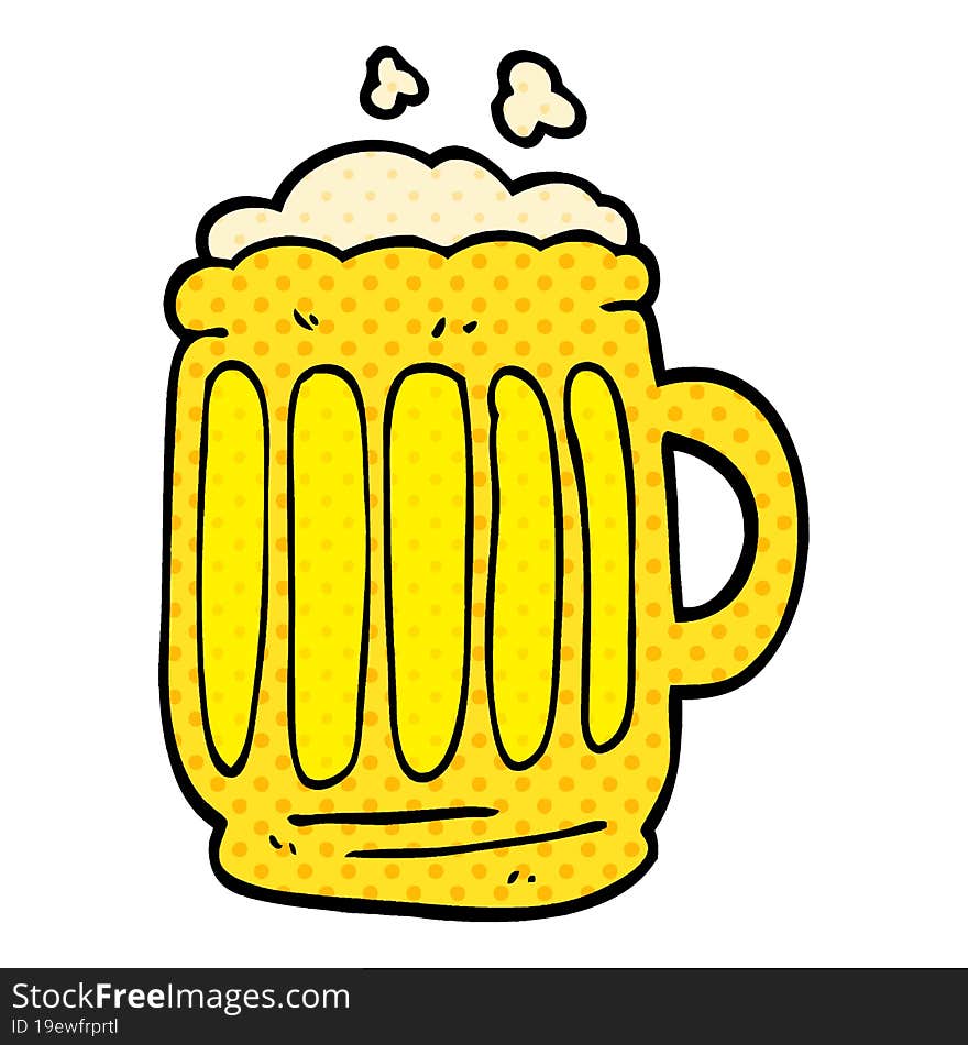 cartoon doodle tankard of beer