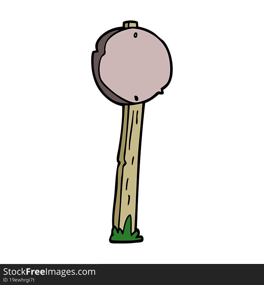 Cartoon Doodle Sign Post