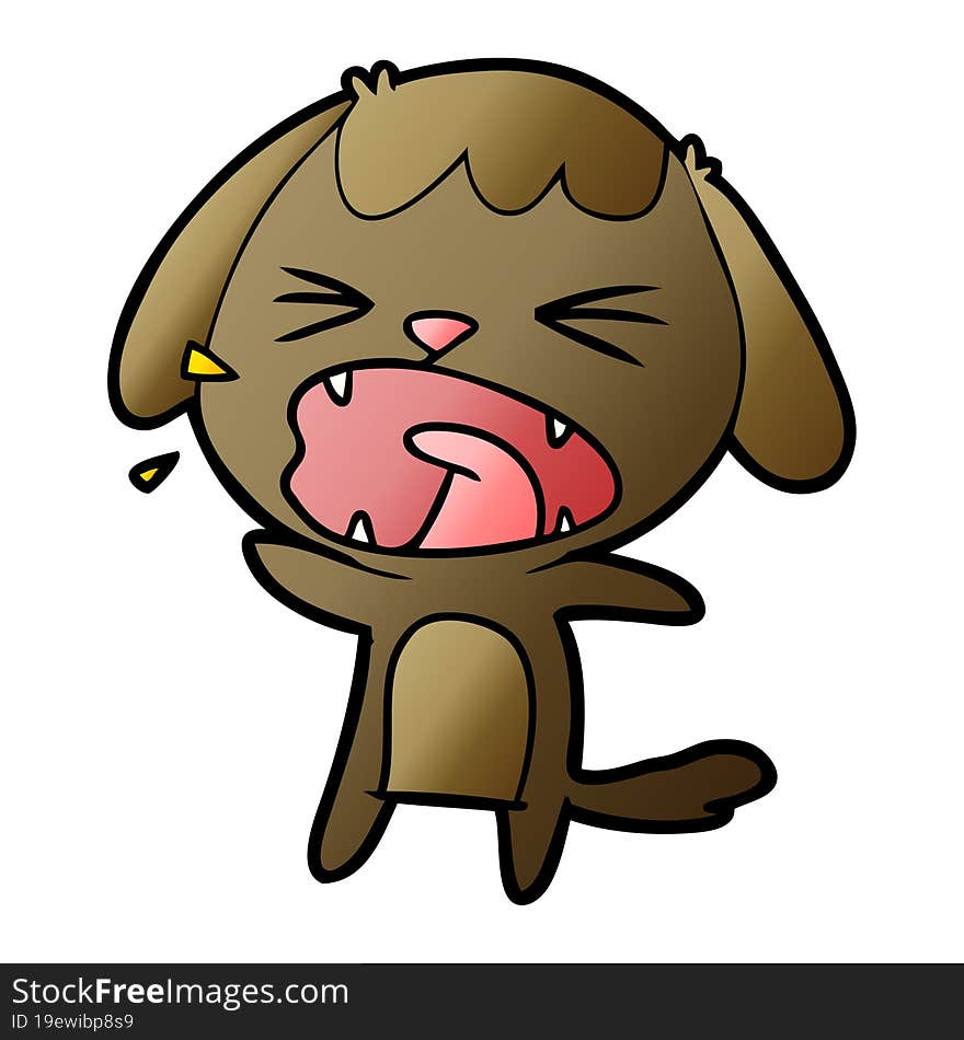 cute cartoon dog barking. cute cartoon dog barking