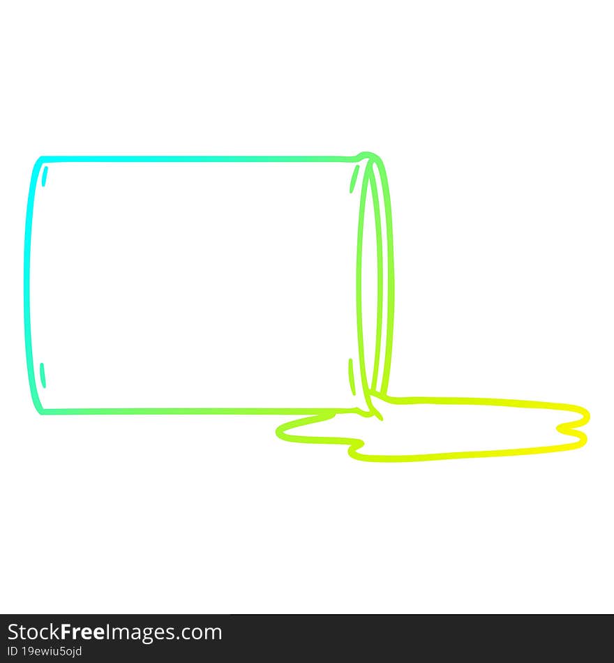 Cold Gradient Line Drawing Cartoon Toxic Waste