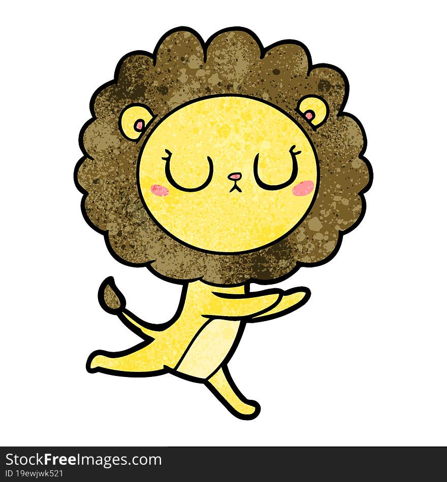 cartoon running lion. cartoon running lion