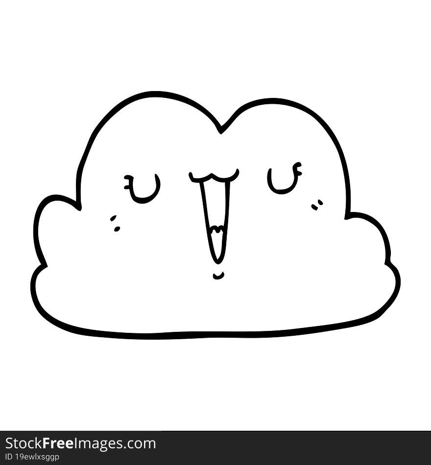 Cute Cartoon Cloud