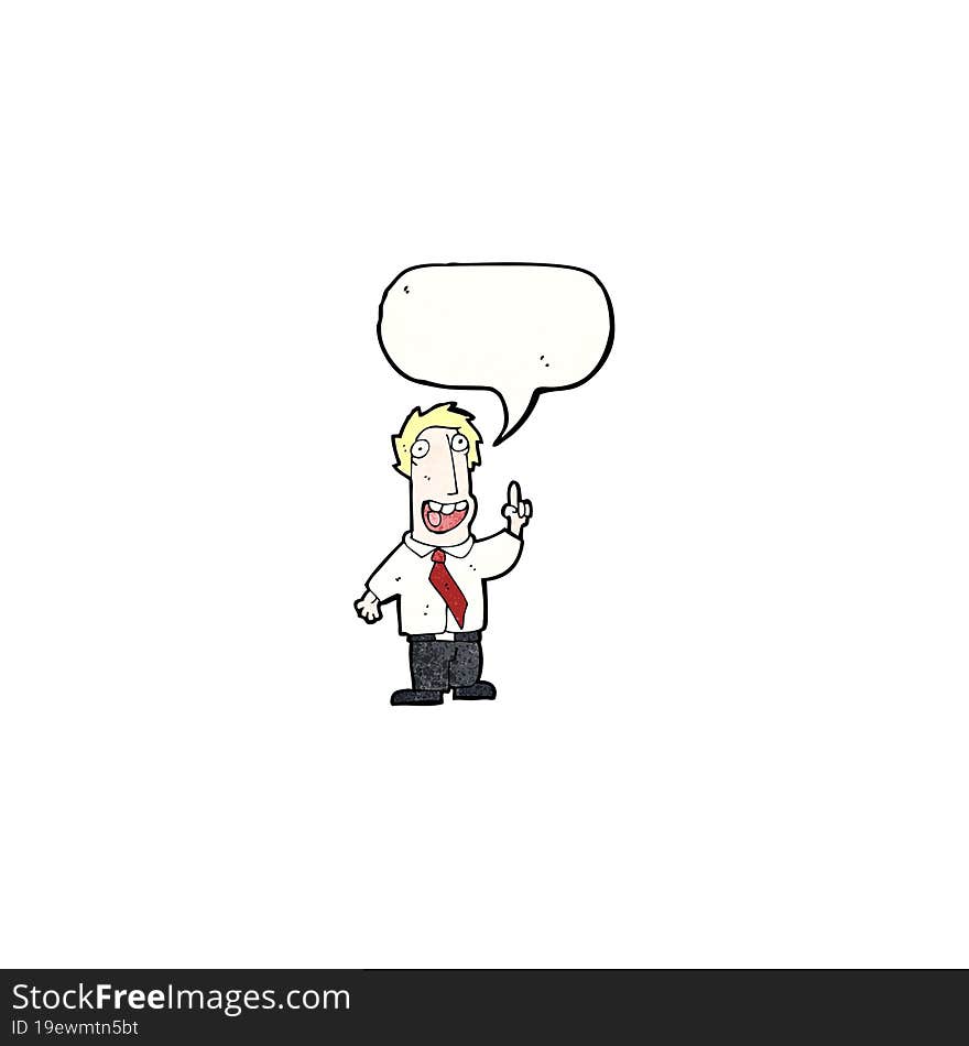 cartoon businessman with great idea