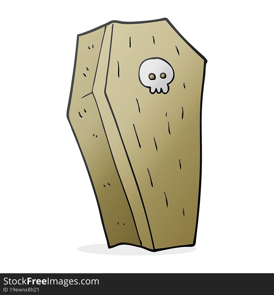 cartoon spooky coffin