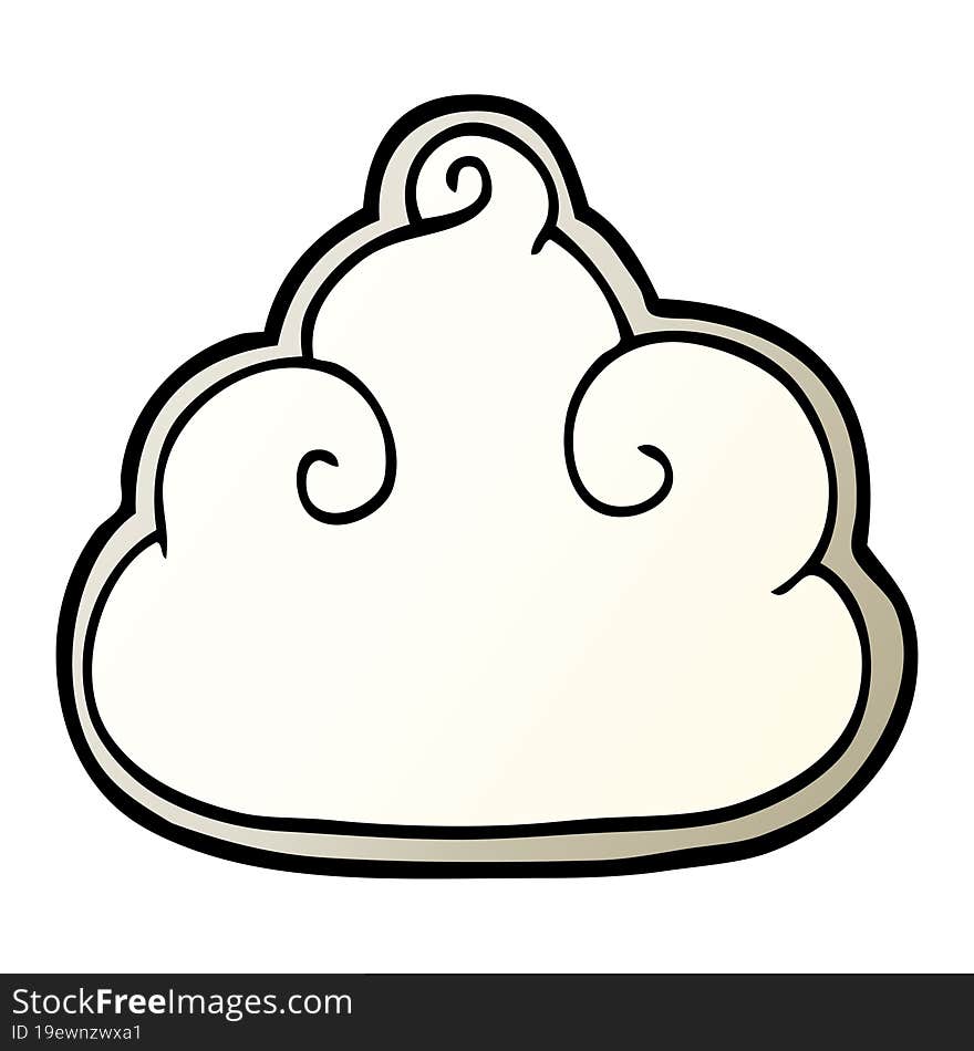 Cartoon Doodle Cloud Symbol