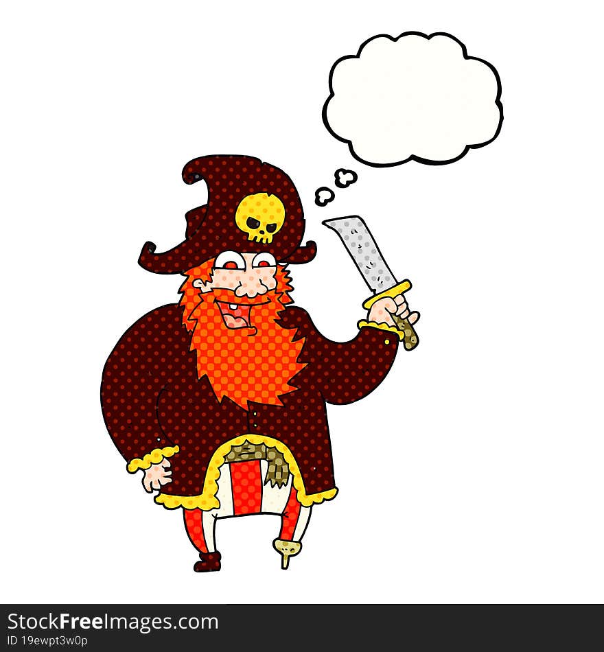 thought bubble cartoon pirate captain