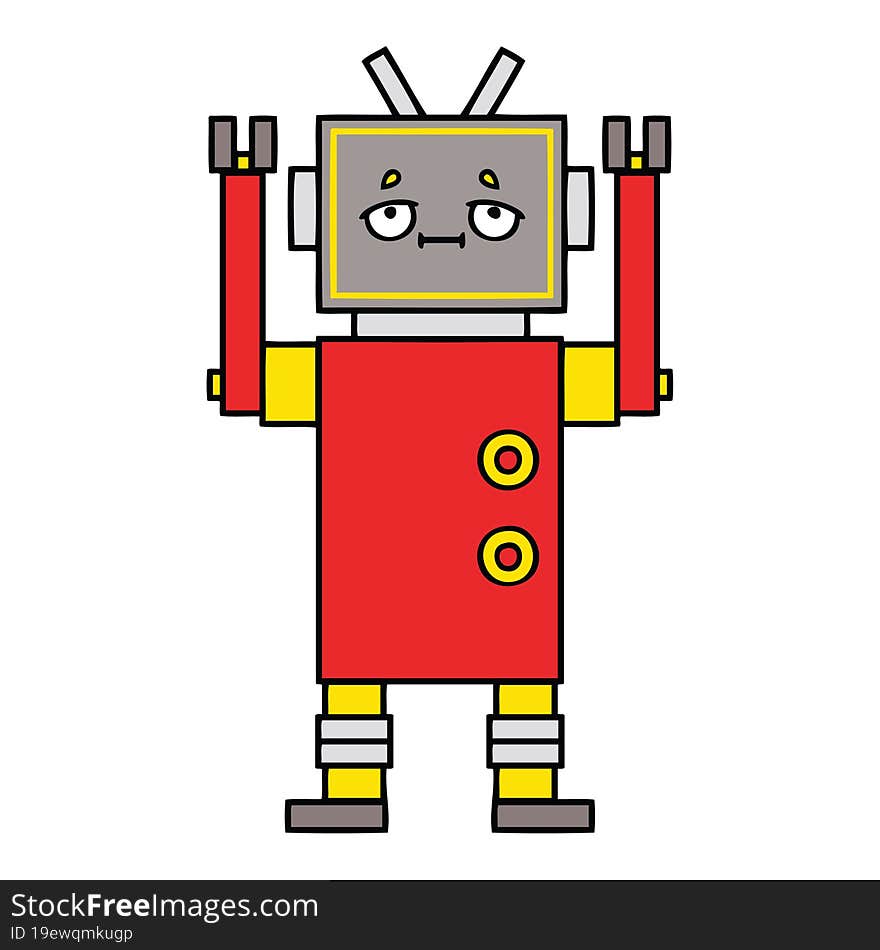 cute cartoon of a robot. cute cartoon of a robot