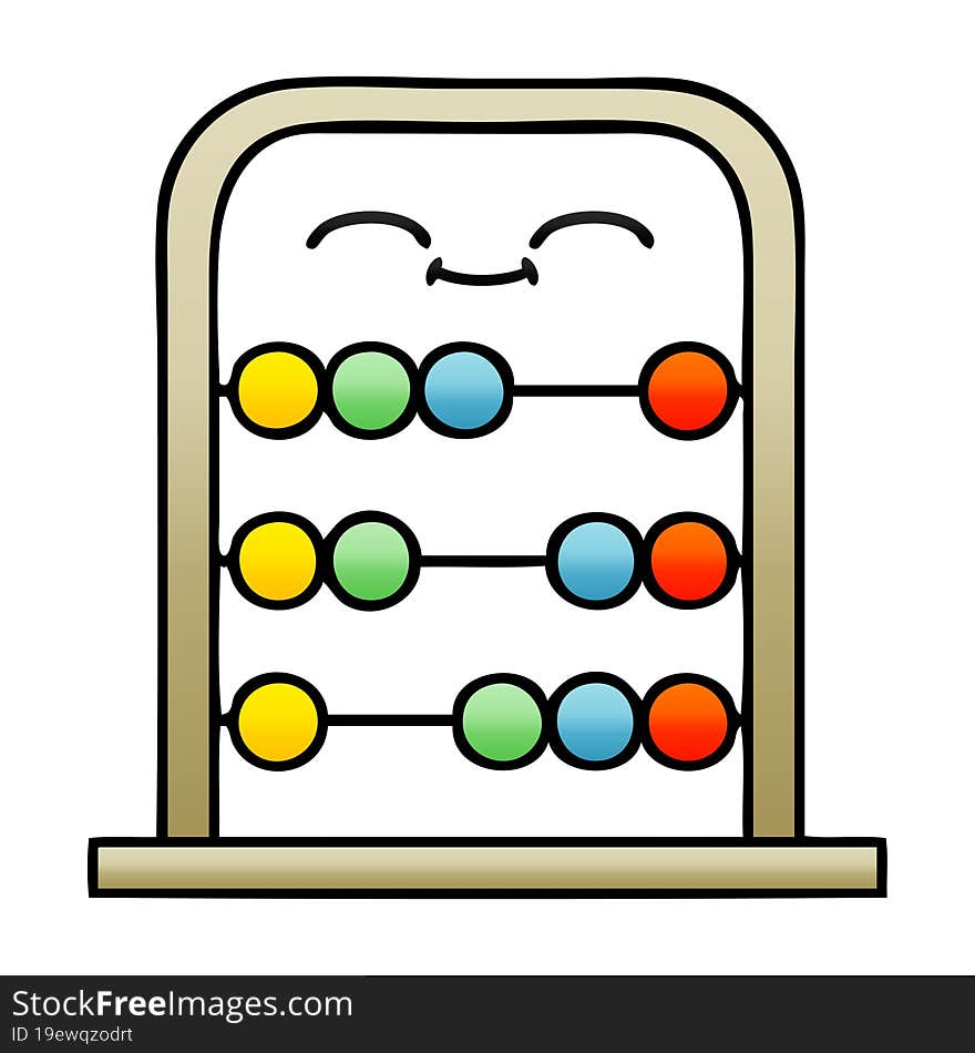 gradient shaded cartoon abacus