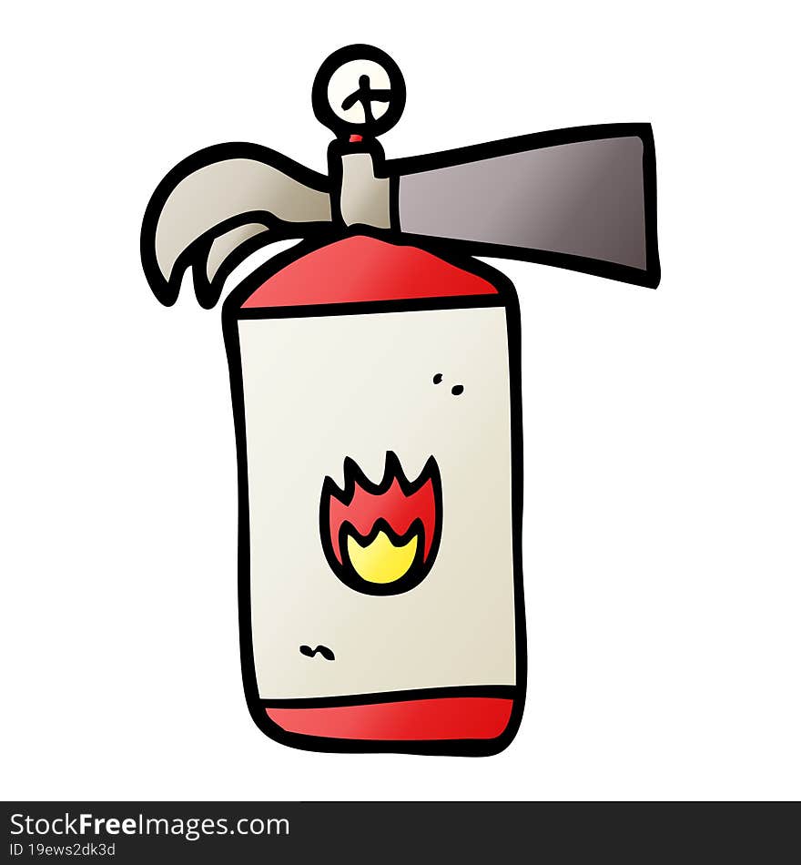 vector gradient illustration cartoon fire extinguisher